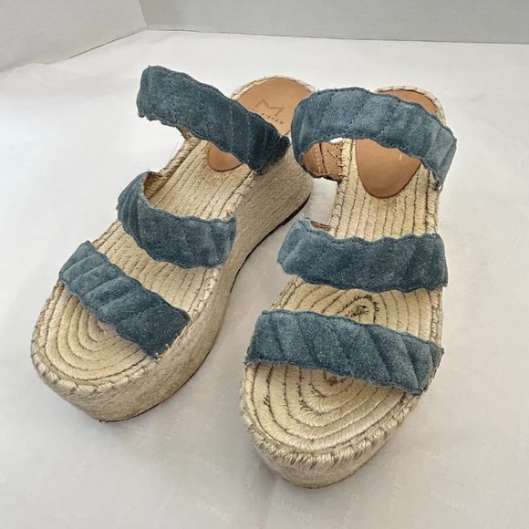 Marc Fisher Rosie Espadrille Platform Sandal 3.5" Heels Sz 7.5M   - 1 - Picture 1 of 7